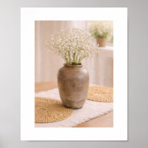 Art prêt à encadrer Baby's Breath Neutre Fermette