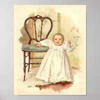 Art Print by Maud Humphrey Baby's First Step