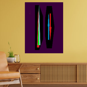 Affiche Art profond sombre mystérieux violet design modern