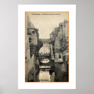 Affiche ART Recyclé : 1900s QUIMPER FRANCE POSTCARD