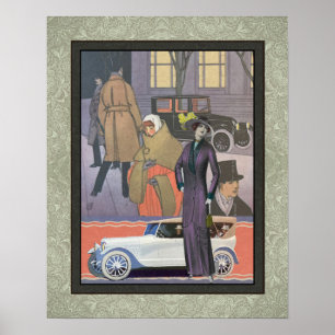 AFFICHE ART RECYCLE : COLLAGE D'ART DE MAGAZINE DES ANNÉES