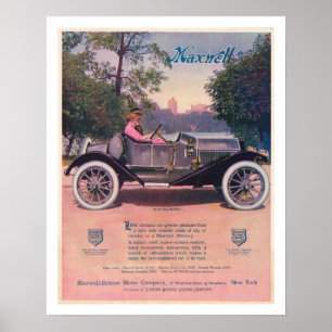 Affiche ART Recyclé : PUBLICITÉ AUTOMOBILE C.1915