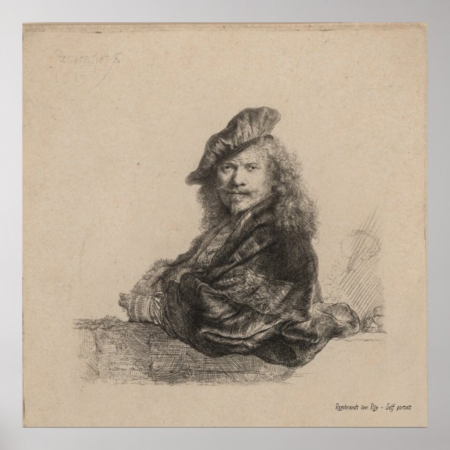 AFFICHE ART - REMBRANDT VAN RIJN - AUTO-PORTRAIT (Devant)