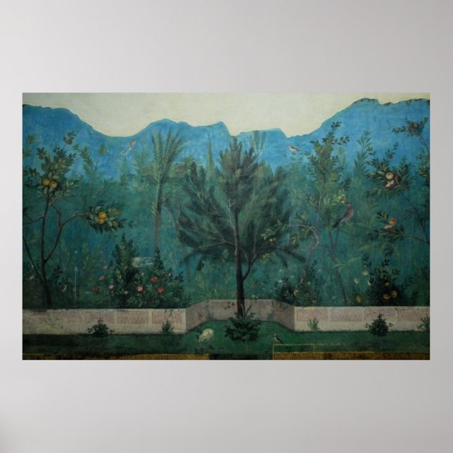 Affiche Art romain antique / Fresque /Maison de Livia / (Devant)