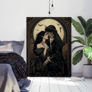 Affiche Art romantique victorien sous la lumière de la lun