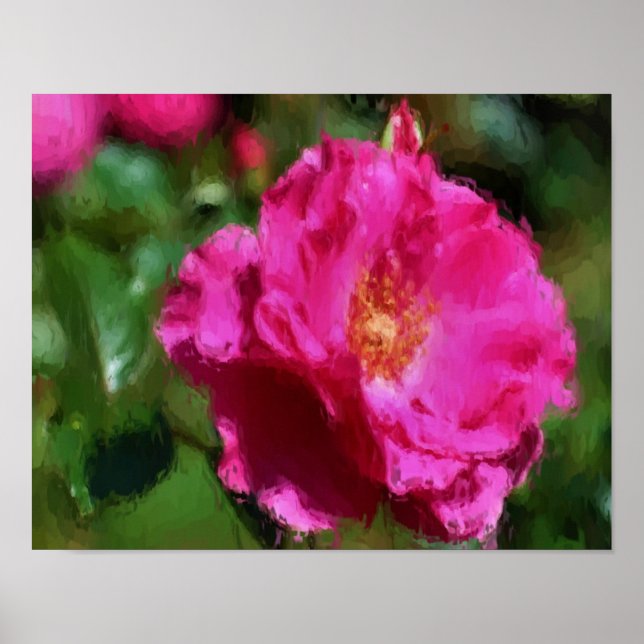 Affiche Art rose foncé peinture photo (Devant)