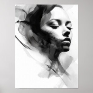 Affiche Art simple noir et blanc