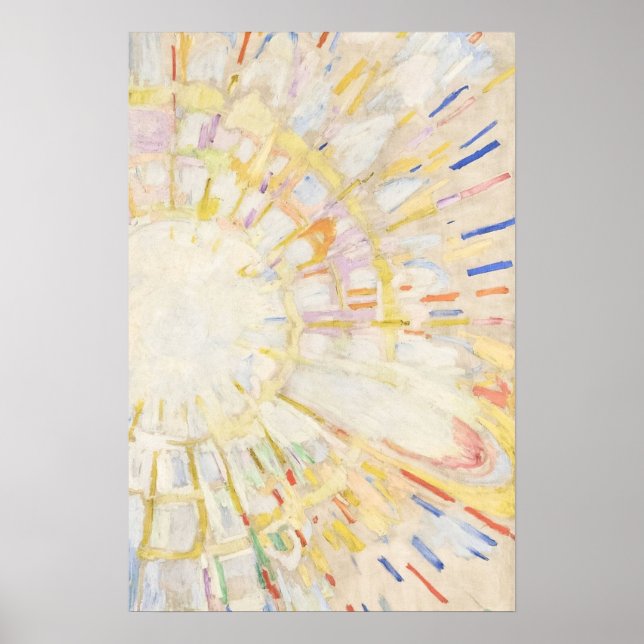 Affiche Art solaire coloré Abstrait (Devant)
