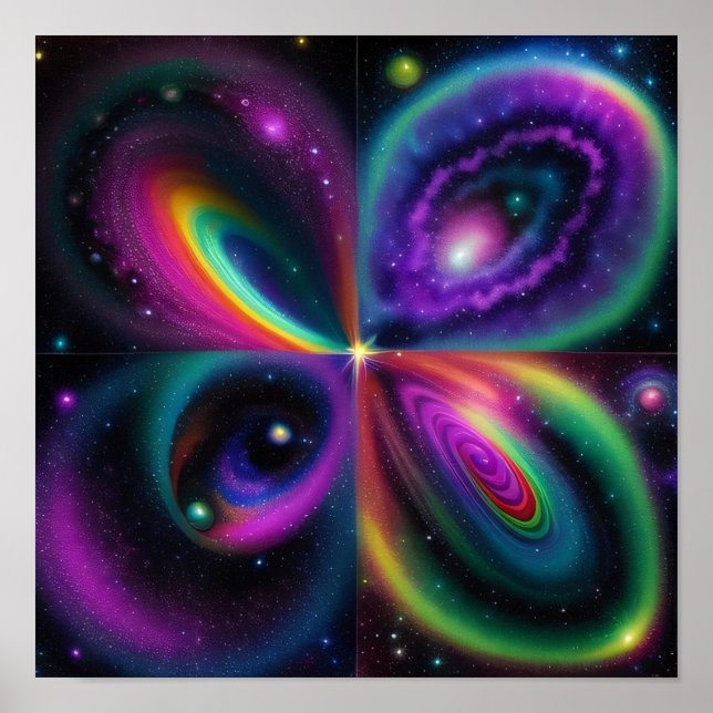 Affiche Art spatial Abstrait (Devant)