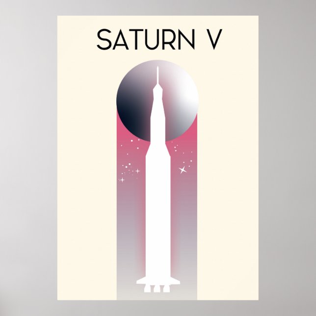 Affiche Art spatial Apollo Saturn V (Devant)