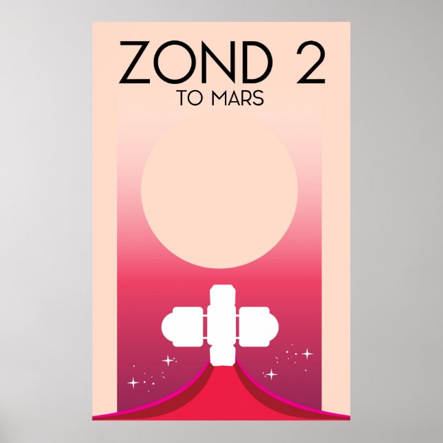 Affiche Art spatial Zond 2. (Devant)