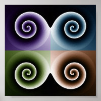 Art spiral à quatre couleurs