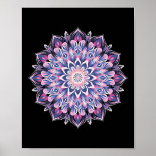 Affiche Art Spirituel de Yoga Bohème Méditation Géométrie