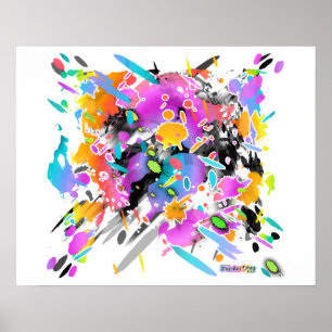 AFFICHE ART SPLATTER PUNK GRUNGE