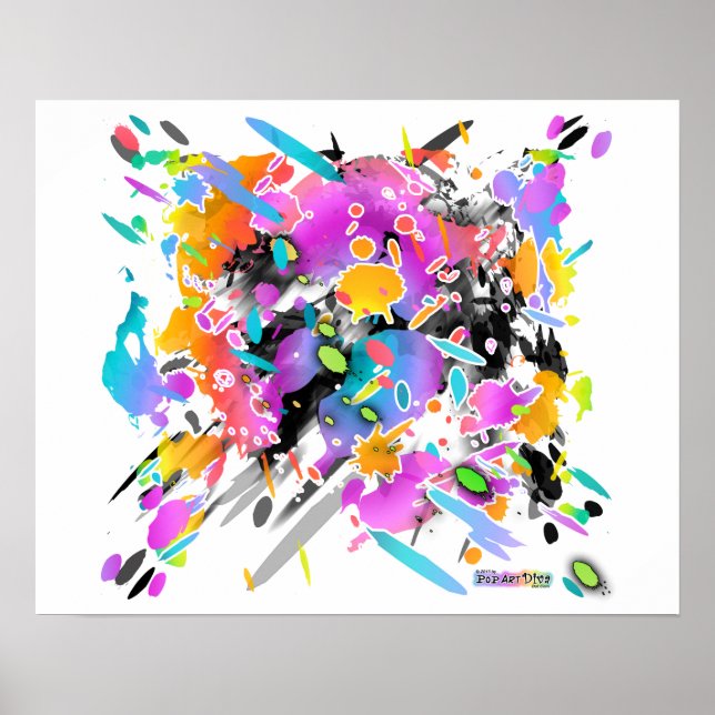 AFFICHE ART SPLATTER PUNK GRUNGE (Devant)