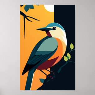 Affiche Art Stylisé Oiseaux Galerie Art Oiseau de PreyArt