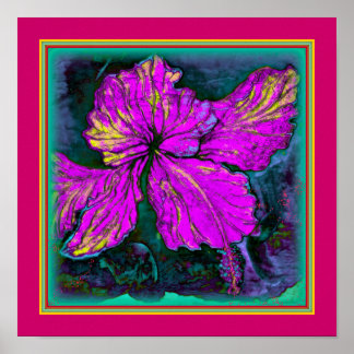 Affiche ART SUR CANVAS. "Hibiscus Hovering"
