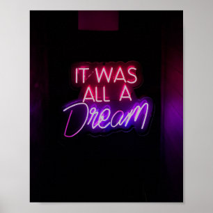 Affiche Art Texte De Mots Violet Rose C'Était Un Signe De