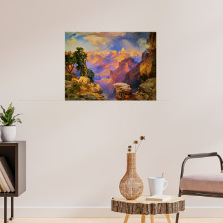Affiche Art Thomas Moran, Grand Canyon avec arc-en-ciel