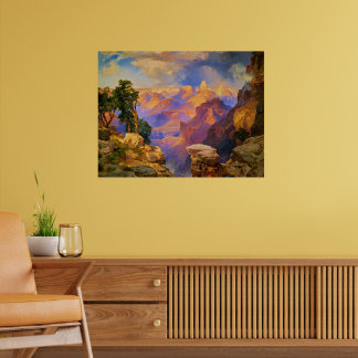Affiche Art Thomas Moran, Grand Canyon avec arc-en-ciel