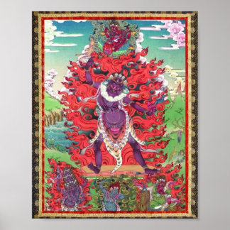 Affiche Art tibétain Thangka Ekajati