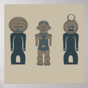 Affiche Art tribal abstrait moderne
