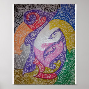 Affiche Art tribal de style Maori