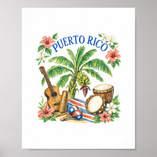 Affiche Art Tropical de Musique Vintage sur l'Héritage de 