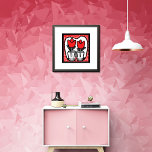 Affiche Art Tulip Rouge Gras dans le style pop moderne<br><div class="desc">Ajoutez à votre espace une pop de couleur audacieuse et de charme contemporain avec cet art abstrait de tulipe. Avec deux fleurs de tulipe rouge dans un style graphique ludique, ce design se distingue par ses formes minimalistes et sa palette de couleurs modernes de rouge, noir et blanc. Idéal pour...</div>