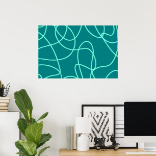 Affiche Art turquoise