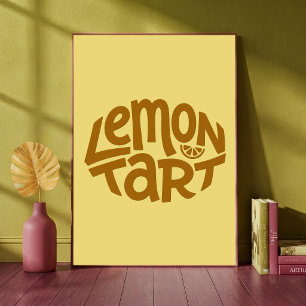 Affiche Art typographique Boulangerie tarte au citron Cuis