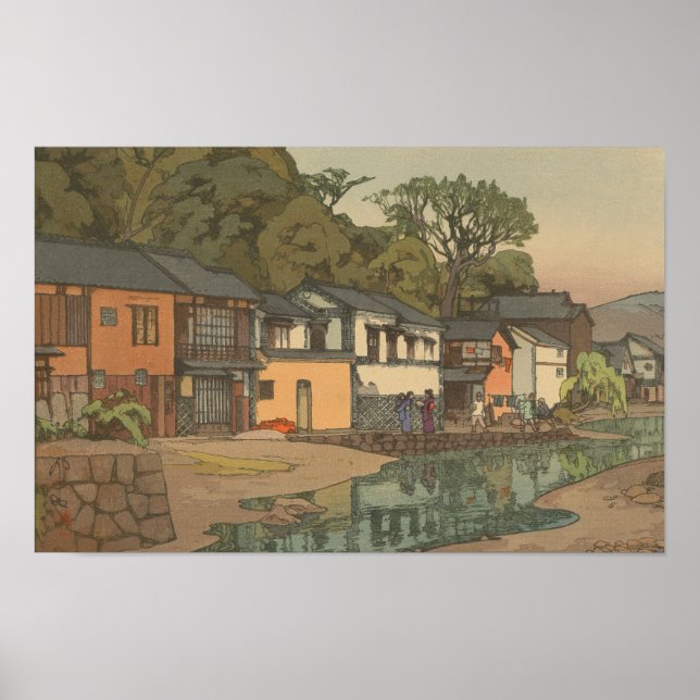 Affiche Art Ukiyoe Japonais (Hiroshi Yoshida) (Devant)