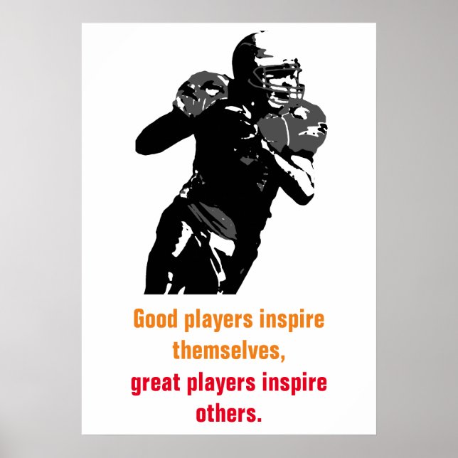 Affiche Art unique du football inspirationnel (Devant)