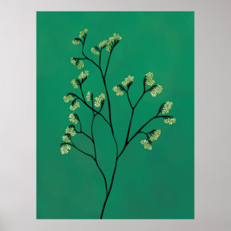 Affiche Art végétal minimaliste Plante vert