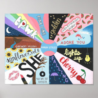 Affiche Art Ventilateur Inspiré Par Les Lignes Belles