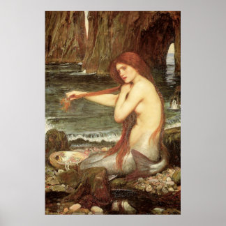 Affiche Art Victorien Haute Résolution Imprimer "Sirène"