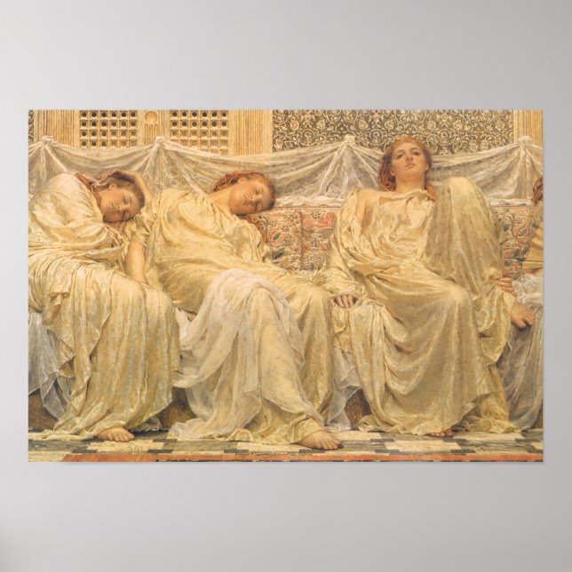 Affiche Art victorien, Rêveurs par Albert Joseph Moore (Devant)