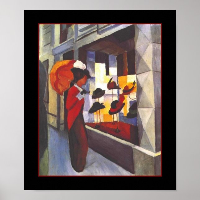 Affiche Art Vintage août Macke Magasin de Chapeaux (Devant)