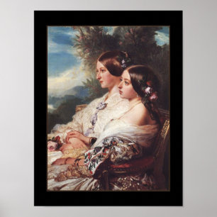 Affiche Art Vintage Célèbre 1852 Reine Victoria