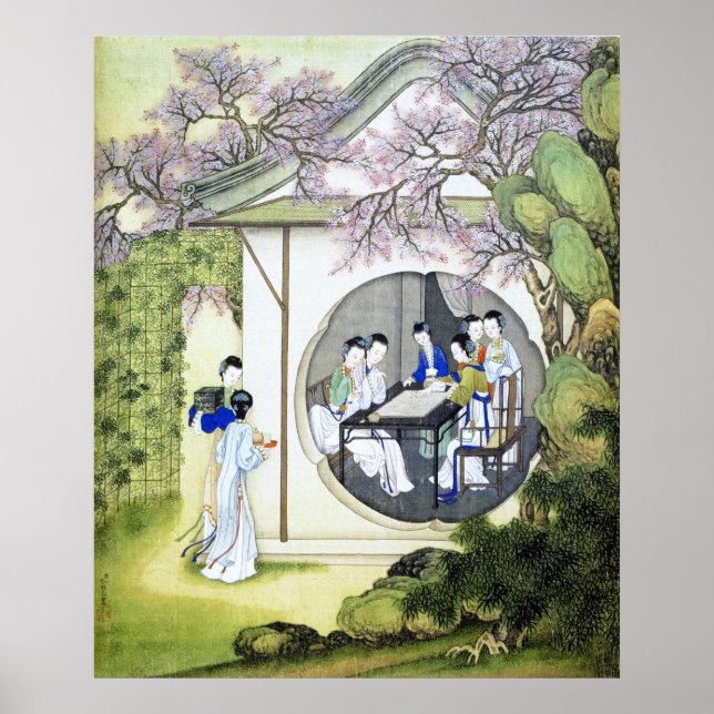 Affiche Art vintage chinois ancien (Devant)