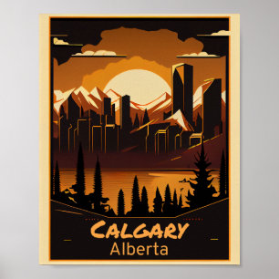 Affiche Art Vintage de Calgary