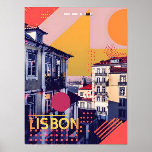 Affiche Art Vintage de Lisbonne