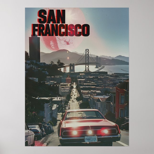 Affiche Art Vintage de San Francisco (Devant)