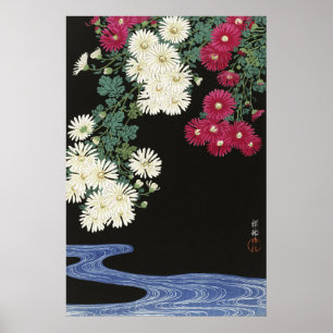 Affiche Art vintage d'Ohara Koson sur le chrysanthème