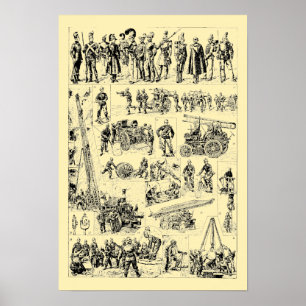 Affiche Art vintage Firefighter