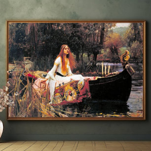 Affiche Art vintage John W. Waterhouse Lady of Shalott