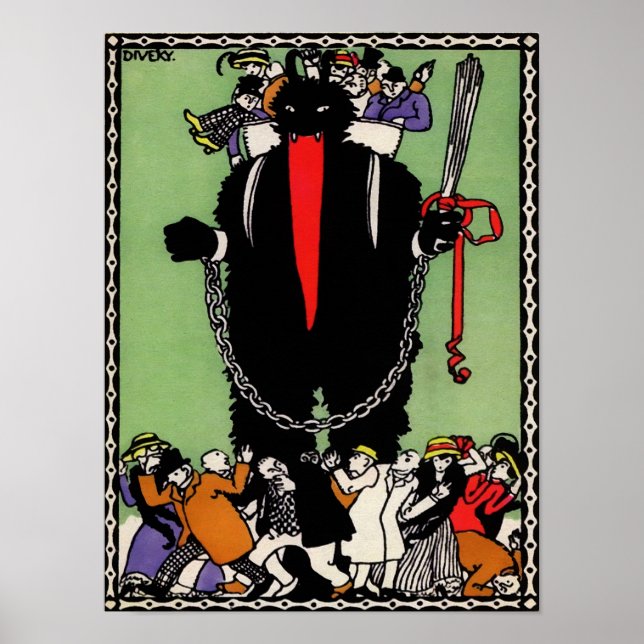 Affiche Art vintage Krampus (Devant)