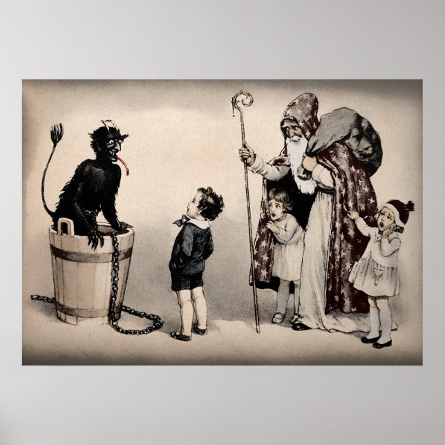 Affiche Art vintage Krampus (Devant)