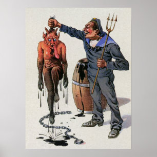 Affiche Art Vintage Krampus