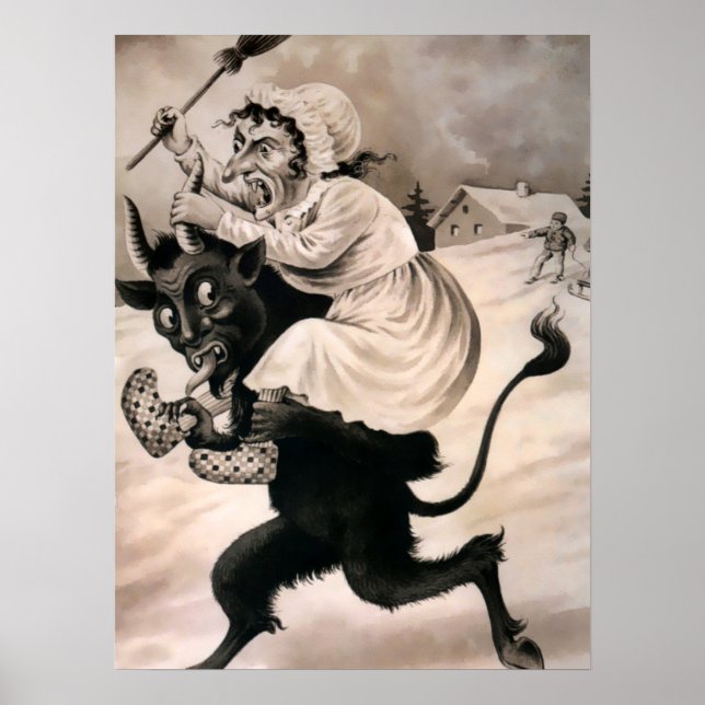Affiche Art vintage Krampus (Devant)
